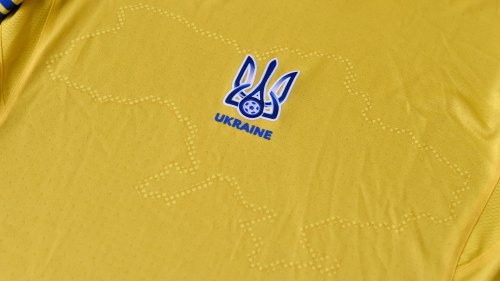 pic Frankrike Em Tröja 2021 ukrainas fotbollstroja pryds av en