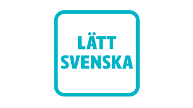 Symbolbild på en ruta med texten Lätt svenska.