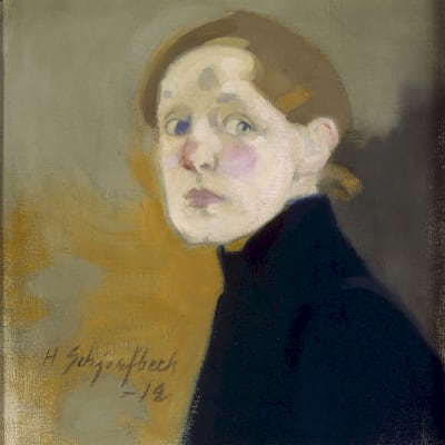 Helene Schjerfbecks målning Självporträtt (1912)