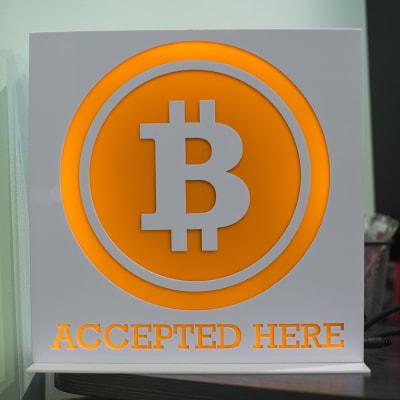 Bitcoin-merkki Hong Kongissa.