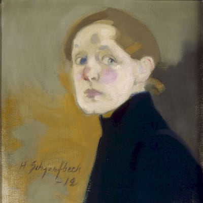 Helene Schjerfbecks målning Självporträtt (1912)