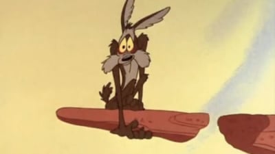Animationsfiguren Wile E. Coyote.