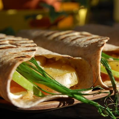 Grillade laxwraps.