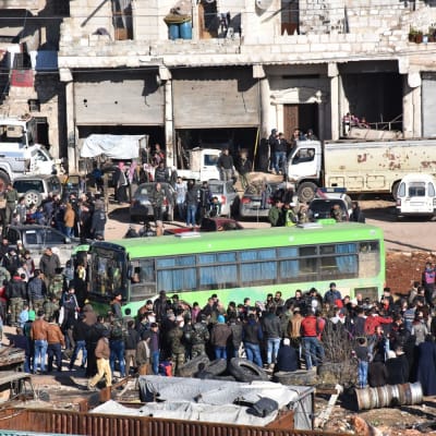 Den statliga syriska nyhetsbyråns (SANA) på evakueringen på torsdagen 15.12.2016