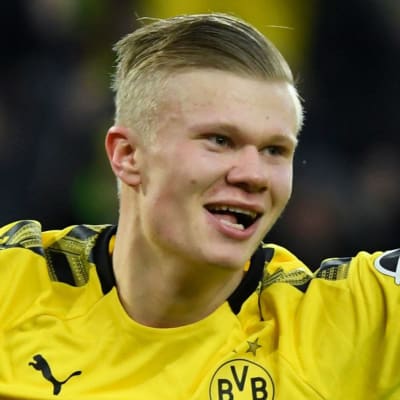 Erling Braut Håland firar mål i Borussia Dortmund (quiz).