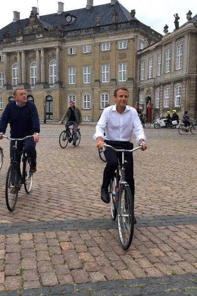Lars Lokke Rasmussen och Emmanuel Macron