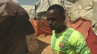 somalisk flyktingpojke i mogadishu