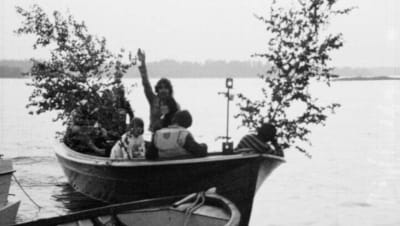 Båt med midsommarbjörk, 1976