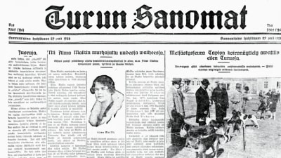 Paradsida Turun Sanomat den 29/4 1928 