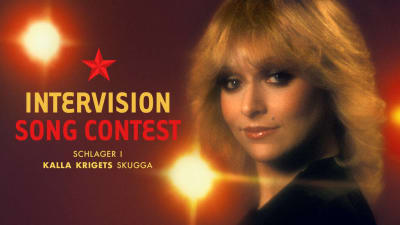 Marion Rung poseeraa kuvassa, jossa on myös teksti Intervision Song Contest.