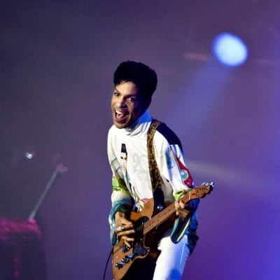 Prince esiintyi Roskilden festivaalilla Tanskassa 4. heinäkuuta 2010.
