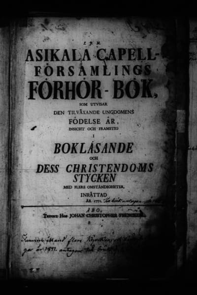 Förörsbok Asikkala 1800-talet 