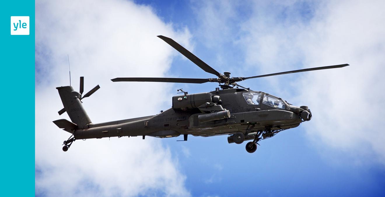 British helicopters are seen in the center of Turku on Tuesday morning – Apache helicopters take part in military exercises – Turkuland – svenska.yle.fi