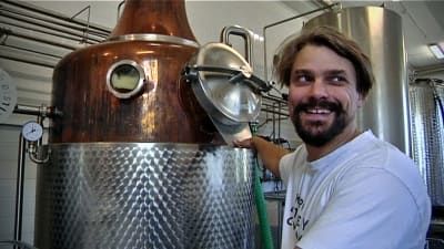 Kalle Valkonen är en av ägarna i Kyrö Distillery.