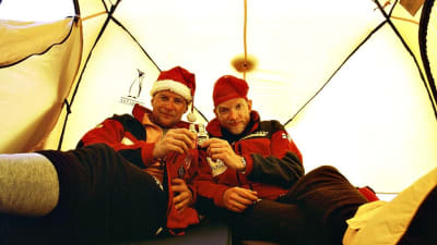 Pata Degerman och Veikka Gustafsson på Antarktis.