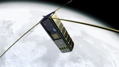 Illustration av Aalto-1 satelliten