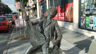 Jimi Hendrix staty i Seattle
