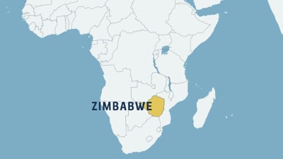 Zimbabwe på kartan.