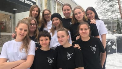 Jämlikhetsgruppe vid Gymnasiet Grankulla samskola. 