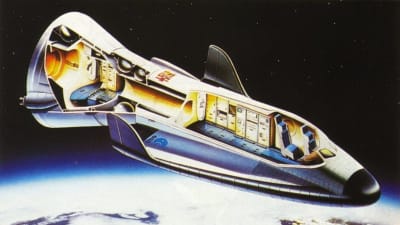 Det föreslagna rymdflygplanet Hermes.