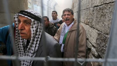 Protester I Hebron på Västbanken