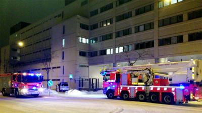 En brand i en cell i Böle polishus