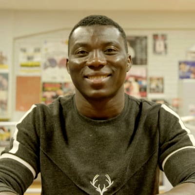 Nourdeen Toure i Brunakärrs boxningssal.