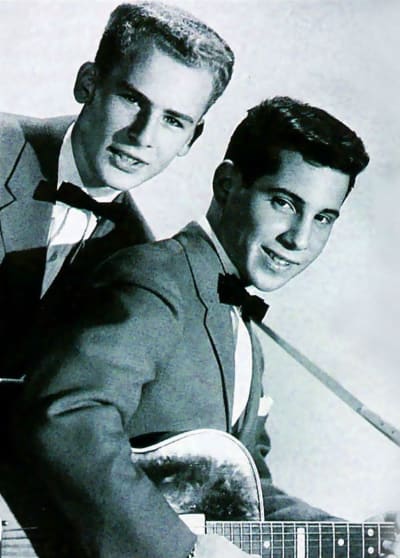 Paul Simon och Art Garfunkel som tonåringar 1957