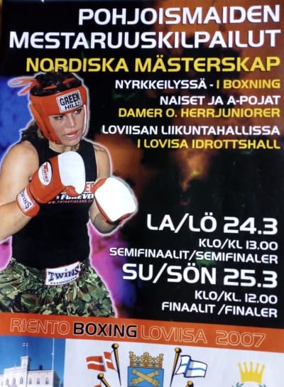 Programblad för nordiska mästerskapen i boxning i Lovisa 2007.