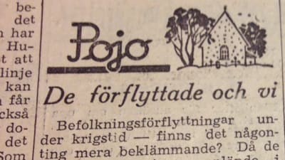 Artikel i tidningen Västra Nyland från den 31 augusti 1944.