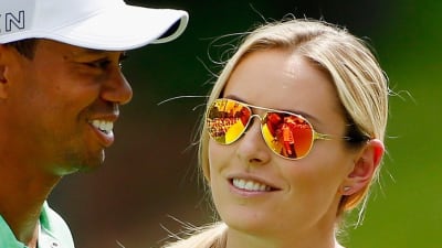 Tiger Woods och Lindsay Vonn tillsammans på Masters 2015.