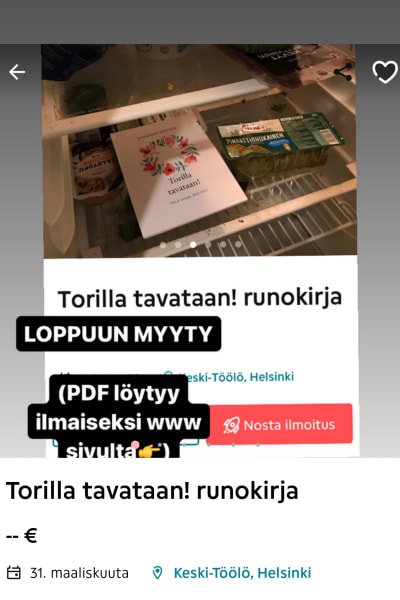 Annons på Tori.fi