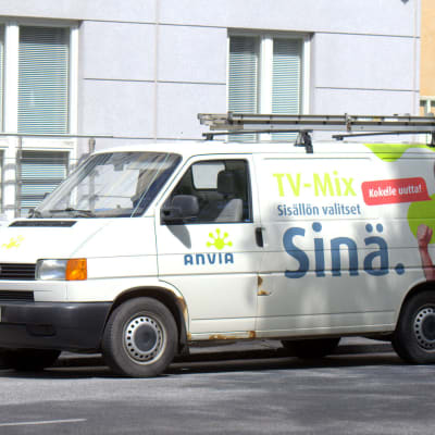 Anvias skåpbil parkerad i Vasa.