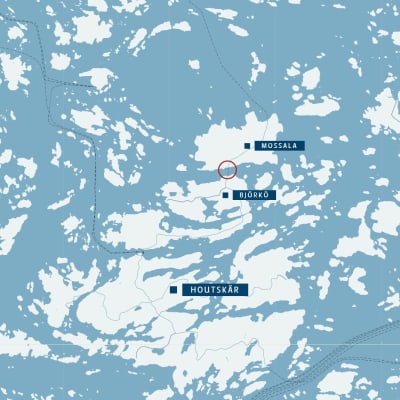 Karta över färjpasset Mossala-Björkö (karta: Google).