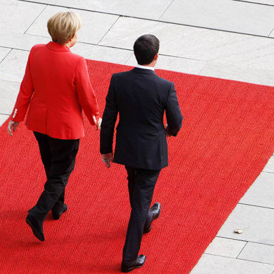 Angela Merkel och Manuel Valls