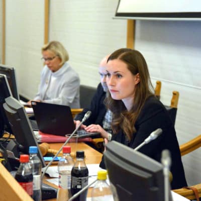 Sanna Marin, ordförande för Tammerfors stadsfullmäktige vid fullmäktigemöte den 7 november 2016.