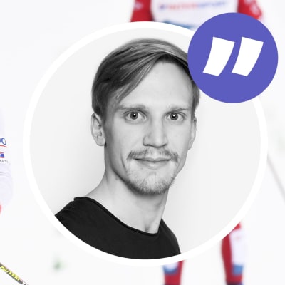 Johannes Hösflot Kläbo efter målgång.