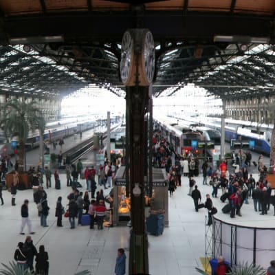 Järnvägsstationen Gare de Lyon i Paris.