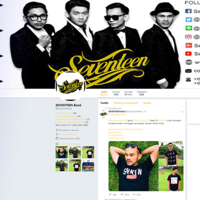 Seventeen band Twitter sivu.