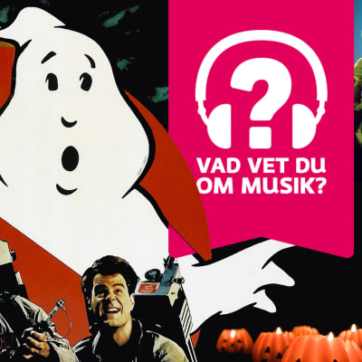 Musiktestet med Ghostbusters, Michael Jackson och Alice Cooper samt musiktestets logo