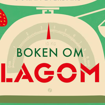 Detalj ur bokpärmen "Boken om lagom" av Göran Everdahl.