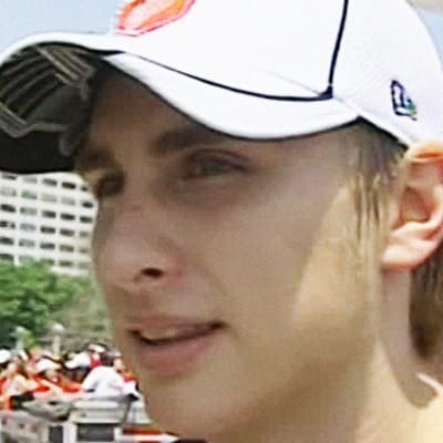 Valtteri Filppula Detroitin kadulla haastattelussa kesällä 2008.