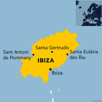 Karta på ibiza
