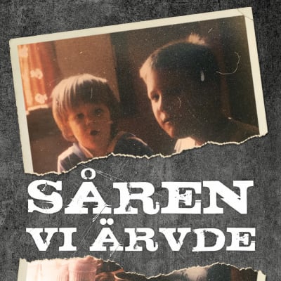 En planschbild för dokumentären, Såren vi ärvde ,med huvudpersonerna som barn.