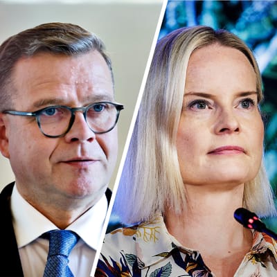 Petteri Orpo, Riikka Purra, Annika Saariko ja Li Andersson kuvakombossa.
