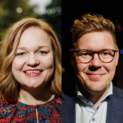 Ett kollage av två bilder: till vänster Krista Kiuru, till höger Antti Lindtman. Båda ler.