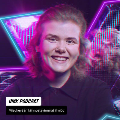 UMK Podcastin promokuva, jossa juontaja Henkka Remes. Teksti: UMK Podcast, Viisukevään kiinnostavimmat ilmiöt.
