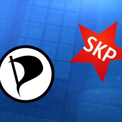 Piratpartiets och FKP:s logotyper