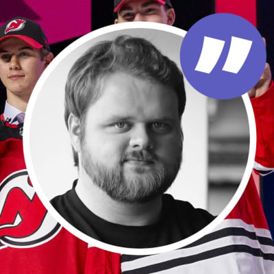 Kaapo Kakko och Jack Hughes under draften 2019.