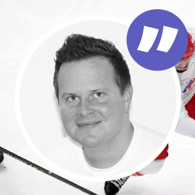 Finländsk hockeyspelare och bild på kolumnist